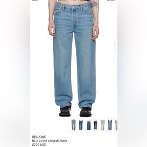 Re/Done Light Blue Straight Jeans